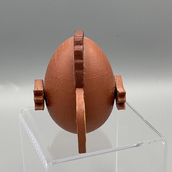 Vtg Folk Art Hand Painted Wood Chicken Rooster Figurine Signed JT '95 Farmcore - Picture 6 of 9